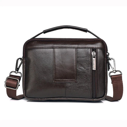 Men Waist Pack Belt Messenger Bag Multi-Function Business Handbag Genuine Leather Bum Fanny Small Tote Cross Body Shoulder Bags