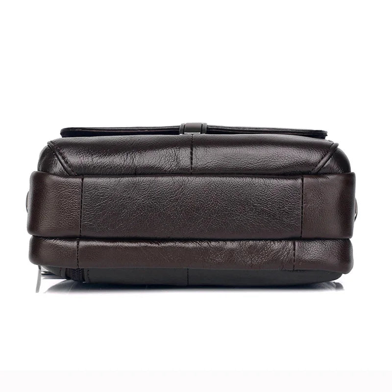 Men Waist Pack Belt Messenger Bag Multi-Function Business Handbag Genuine Leather Bum Fanny Small Tote Cross Body Shoulder Bags