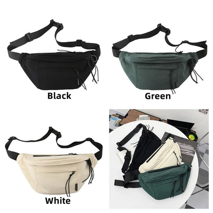 Men Waist Pack Casual Large Phone Bag Nylon Travel Phone Bag Men Waist Pack Crossbody Bag For Men Fashion Zipper Sling Bag