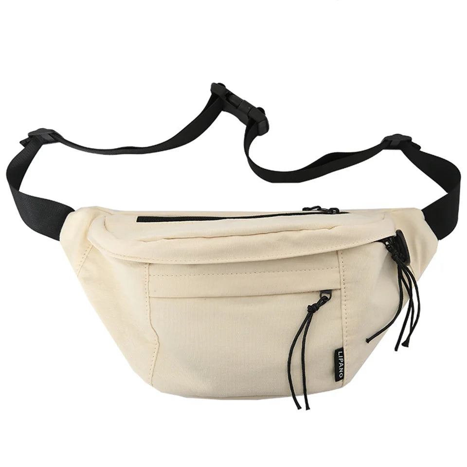 Men Waist Pack Casual Large Phone Bag Nylon Travel Phone Bag Men Waist Pack Crossbody Bag For Men Fashion Zipper Sling Bag