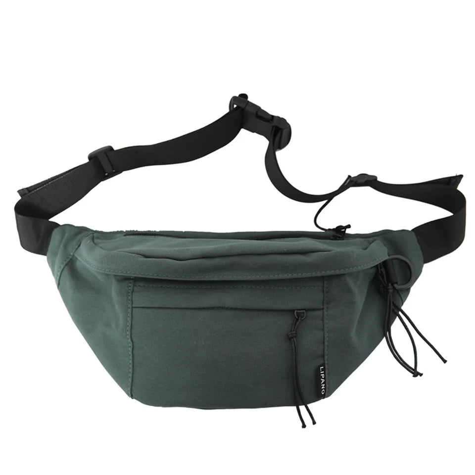 Men Waist Pack Casual Large Phone Bag Nylon Travel Phone Bag Men Waist Pack Crossbody Bag For Men Fashion Zipper Sling Bag