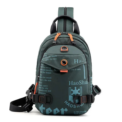 Men Waterproof Nylon Drop Leg Mens Casual Backpacks Belt Waist Fanny Pack Boys Crossbody Shoulder s Separable Bag