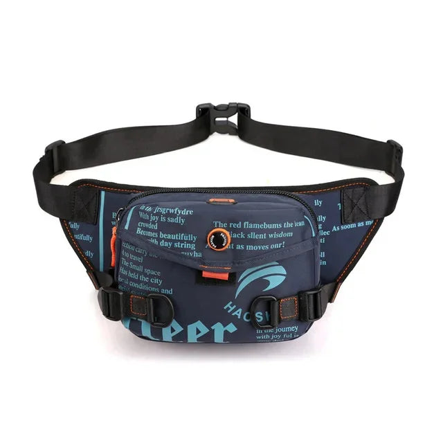 Men Waterproof Nylon Drop Leg Mens Casual Backpacks Belt Waist Fanny Pack Boys Crossbody Shoulder s Separable Bag