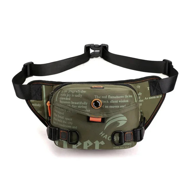 Men Waterproof Nylon Drop Leg Mens Casual Backpacks Belt Waist Fanny Pack Boys Crossbody Shoulder s Separable Bag