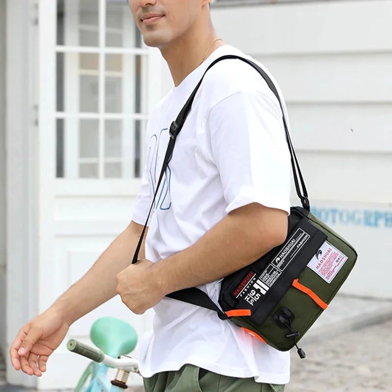 Men Waterproof Nylon Messenger Shoulder Fashion Multi-Capacity Travel Sling Military Male Cross body Bag New