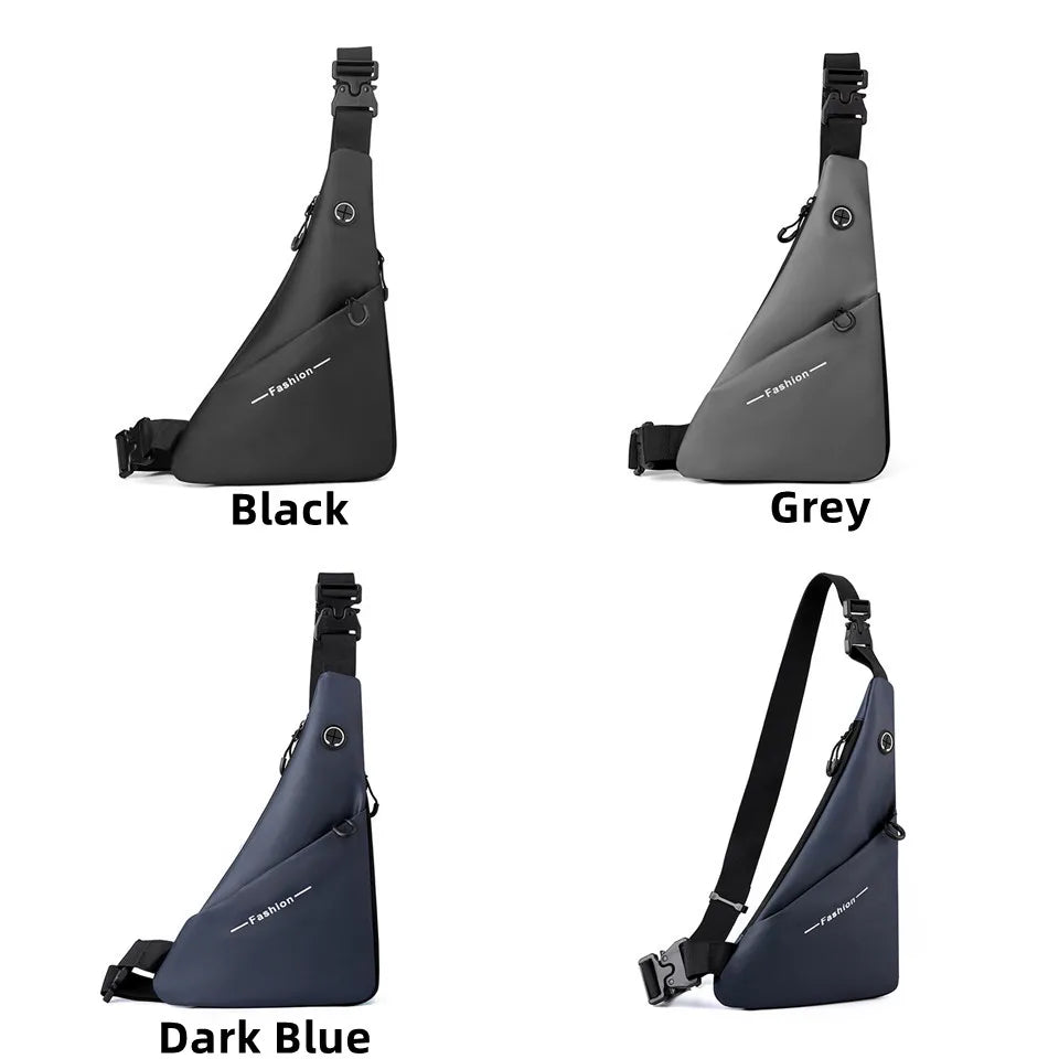 Men Waterproof Nylon Waist Bag Pack Casual Large Phone Belt Bag Pouch Solid Color Travel Banana Bag Hip Pockets