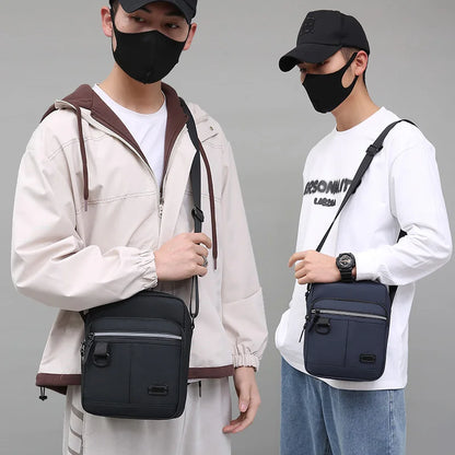 Men Waterproof Oxford Messenger Bags Versatile Male Business Casual Single Shoulder Bag Handbag Solid Crossbody Bag
