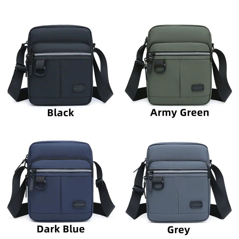 Men Waterproof Oxford Messenger Bags Versatile Male Business Casual Single Shoulder Bag Handbag Solid Crossbody Bag