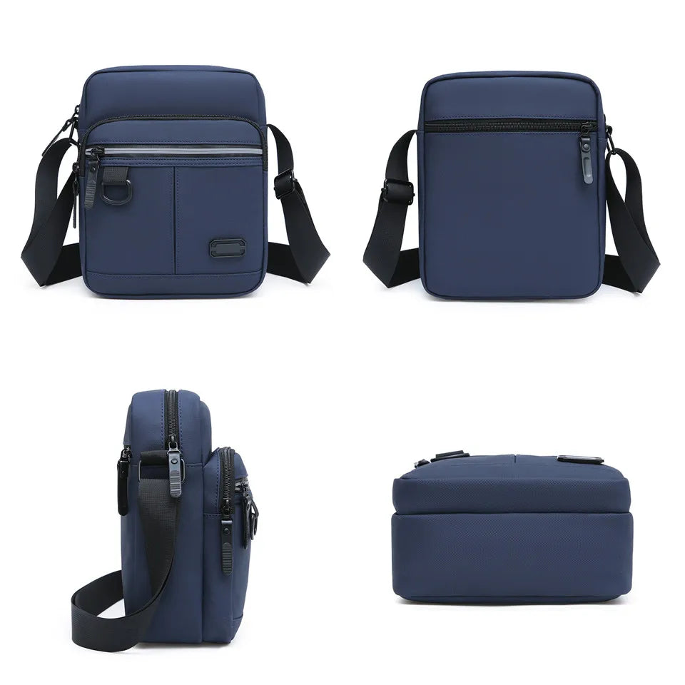 Men Waterproof Oxford Messenger Bags Versatile Male Business Casual Single Shoulder Bag Handbag Solid Crossbody Bag