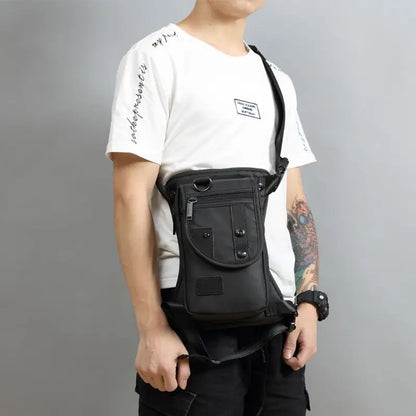 Men Waterproof Oxford Waist Leg Bag Drop Travel Motorcycle Chest Pouch
