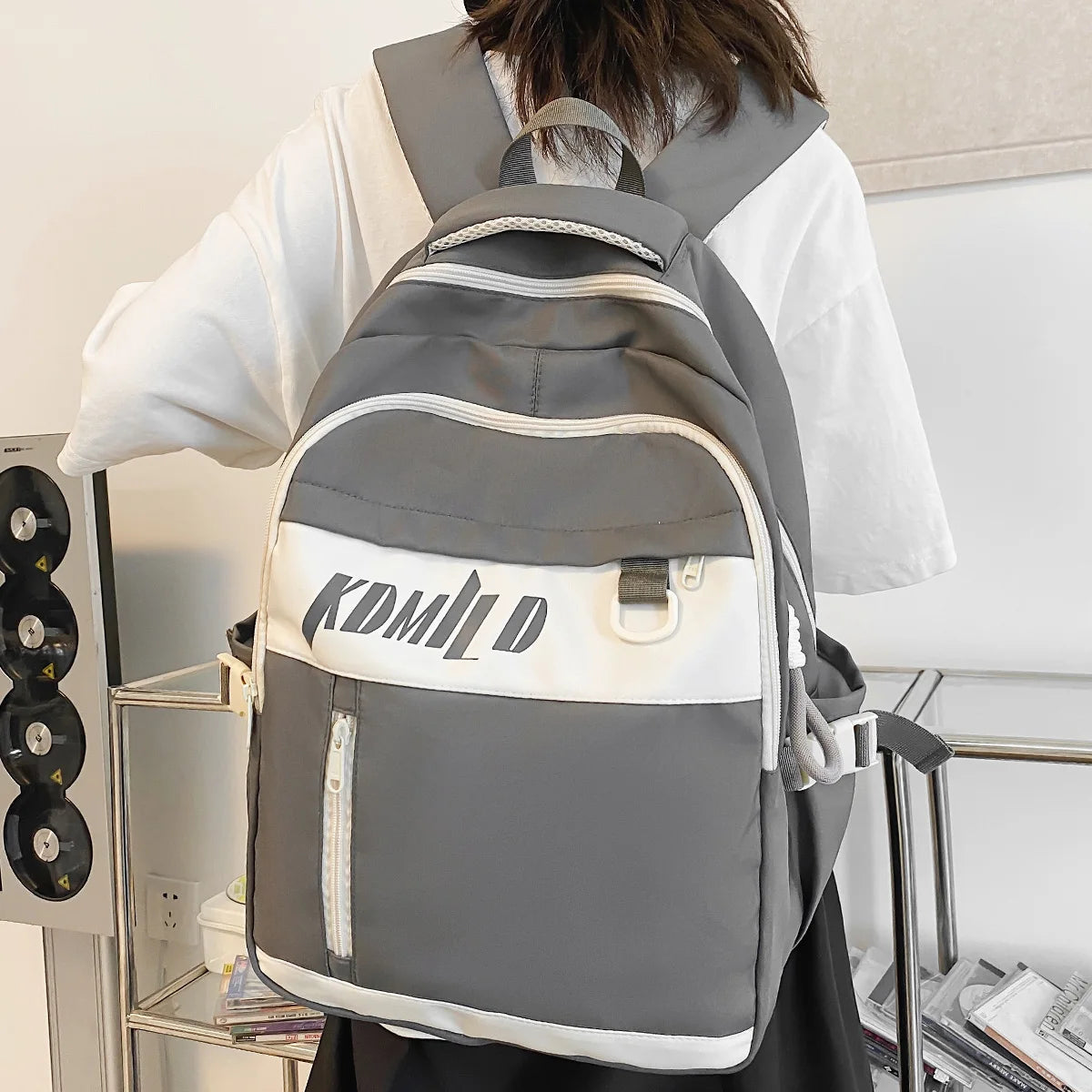 Men Waterproof Travel School Bag Women Nylon Laptop Fashion Ladies Student Girl Boy Book Bag Male Female College Backpack Trendy