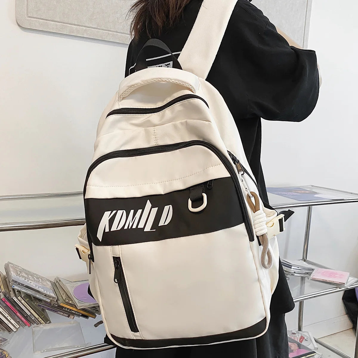 Men Waterproof Travel School Bag Women Nylon Laptop Fashion Ladies Student Girl Boy Book Bag Male Female College Backpack Trendy