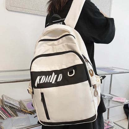 Men Waterproof Travel School Bag Women Nylon Laptop Fashion Ladies Student Girl Boy Book Bag Male Female College Backpack Trendy