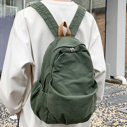 Men Women Canvas Vintage School Bag Cool Girl Boy Travel Leisure Retro Book Lady Male College Backpack Fashion Female Laptop Bag