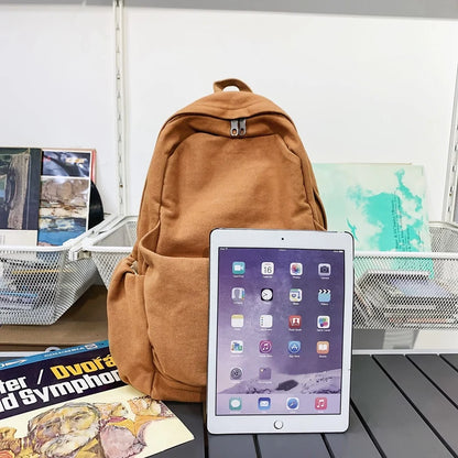 Men Women Canvas Vintage School Bag Cool Girl Boy Travel Leisure Retro Book Lady Male College Backpack Fashion Female Laptop Bag