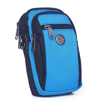 Men Women Cell Mobile Phone Case Cover Waterproof Oxford Waist Pack Hook Male Belt Purse Small Messenger Fanny Bags
