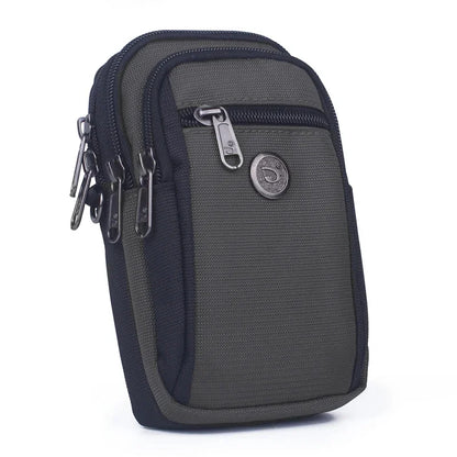 Men Women Cell Mobile Phone Case Cover Waterproof Oxford Waist Pack Hook Male Belt Purse Small Messenger Fanny Bags