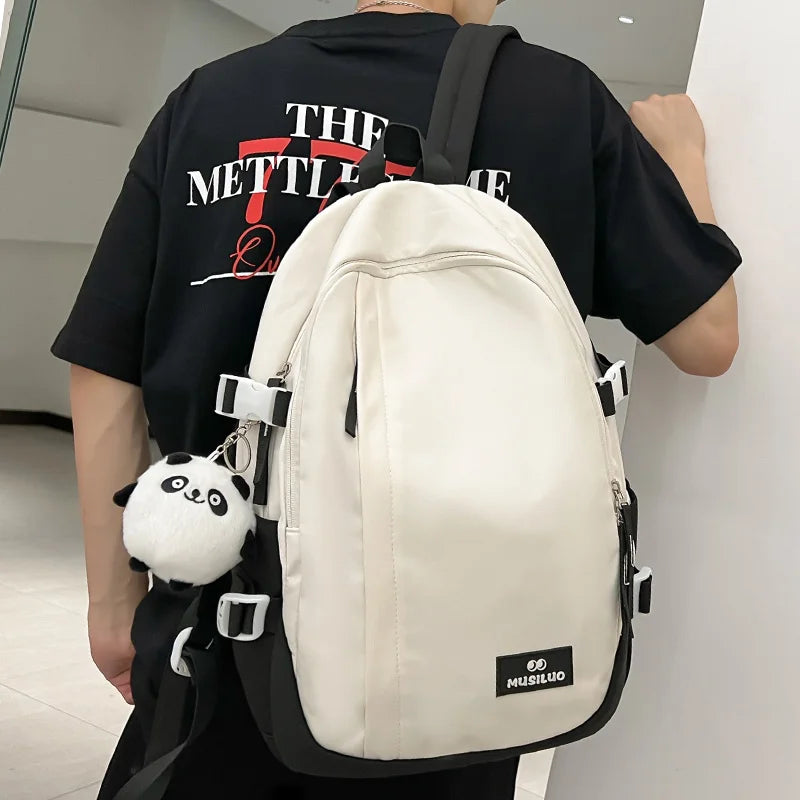 Men Women Laptop Student Backpack Fashion Female Leisure Travel Book Bag Male Ladies College Backpack Girl Boy Nylon School Bags
