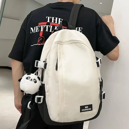 Men Women Laptop Student Backpack Fashion Female Leisure Travel Book Bag Male Ladies College Backpack Girl Boy Nylon School Bags