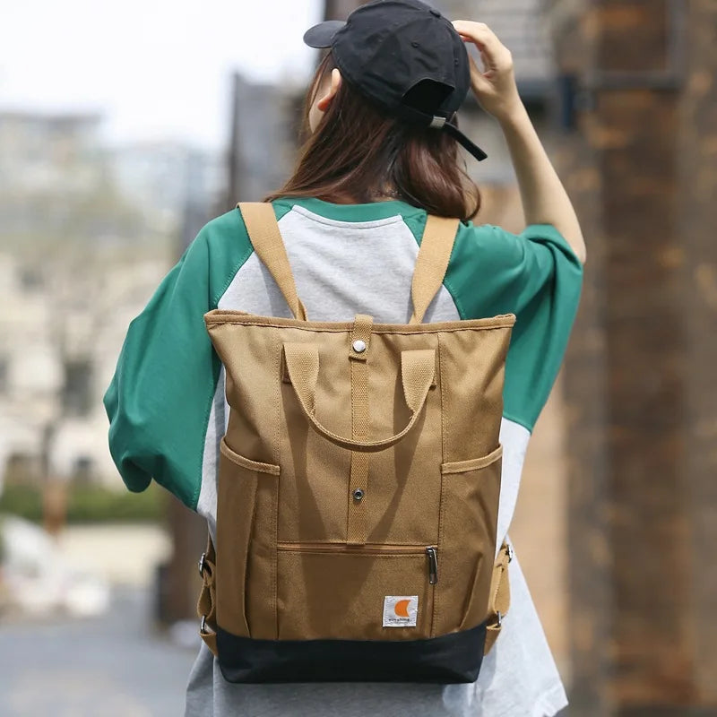 Men Women Retro Trendy Backpack Street Computer Bag Multi functional Portable Single Shoulder Diagonal Backpack Travel Bag