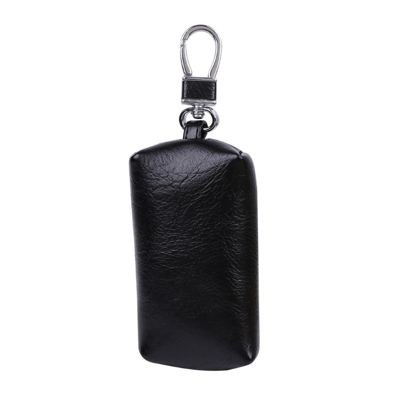 Men Women Synthetic Leather Car Key Ring Holder Case KeyChain Purse Bag Coin