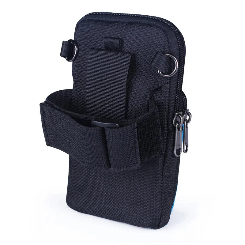 Men Women Waterproof Oxford Cell Mobile Phone Case Cover Small Messenger Bag Hook Armband Male Belt Purse Fanny Bags Waist Pack