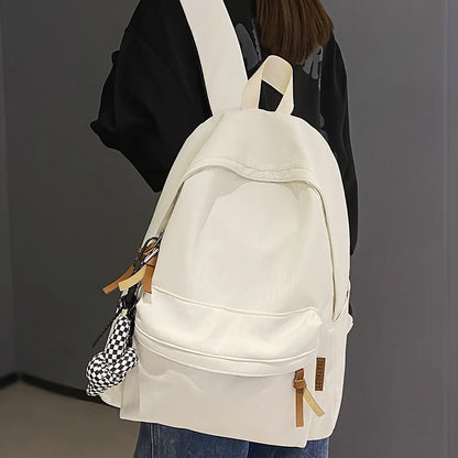 Men Women Waterproof White School Backpack Female Male Teenager Student Bag Trendy Cool Travel Girl Boy Book Backpack Ladies Bag