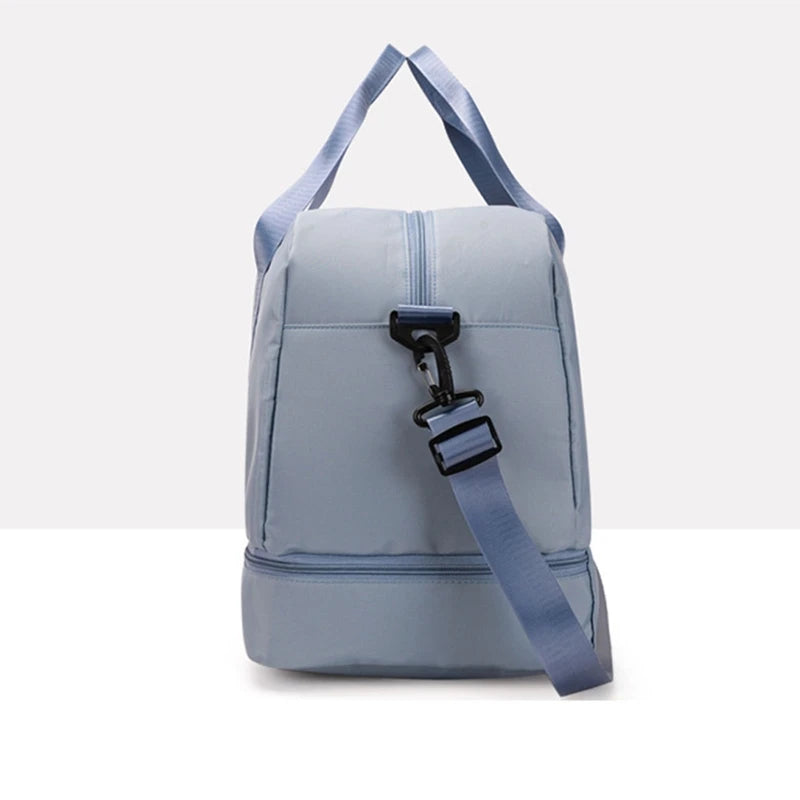 Men and Women's Travel Bag with Shoe Compartment Sport Tote Gym Handbag Large Capacity Weekender Overnight Shoulder Bag