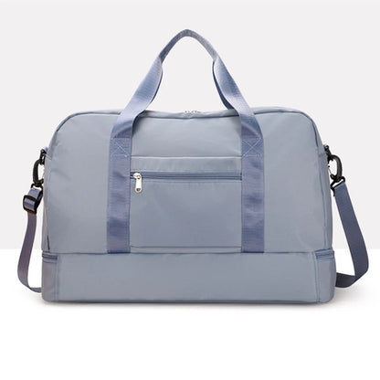 Men and Women's Travel Bag with Shoe Compartment Sport Tote Gym Handbag Large Capacity Weekender Overnight Shoulder Bag