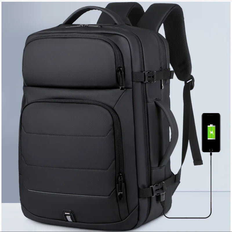 Men's 40L Large Capacity Expandable Backpacks USB Charging 17'' Laptop backpack Waterproof Multi-functional Business Travel Bags