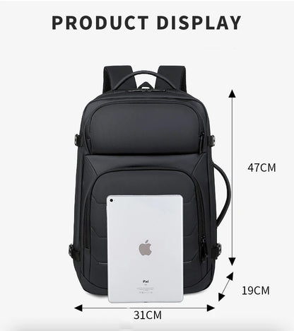 Men's 40L Large Capacity Expandable Backpacks USB Charging 17'' Laptop backpack Waterproof Multi-functional Business Travel Bags