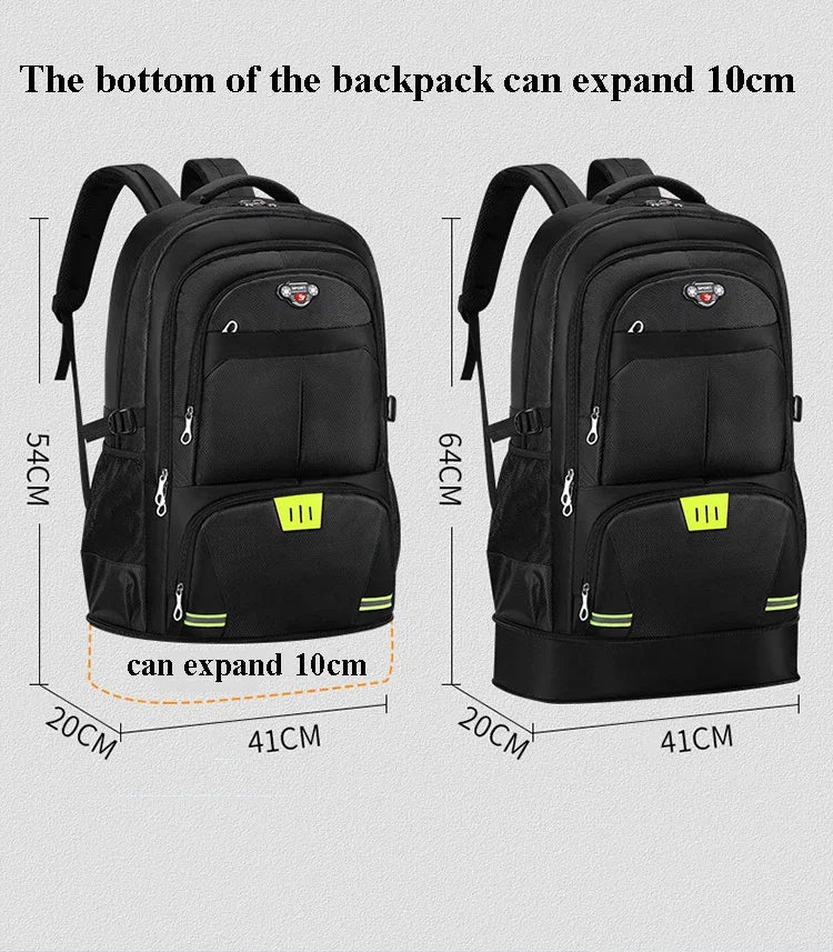 Men's 65L Expanssion Outdoor Backpack Climbing Travel Rucksack Sports Camping Hiking School Bag Pack For Male Female Women