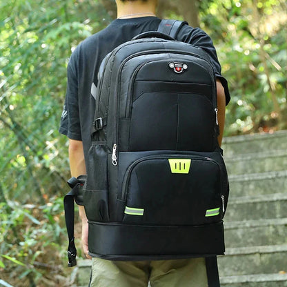 Men's 65L Expanssion Outdoor Backpack Climbing Travel Rucksack Sports Camping Hiking School Bag Pack For Male Female Women