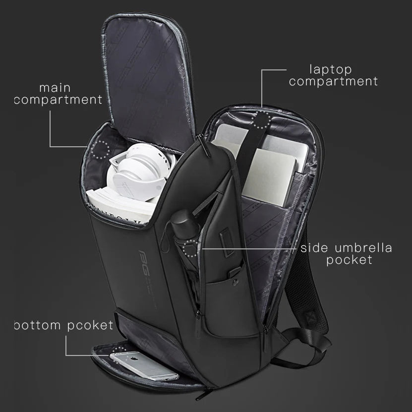 Men's Backpack Business 15.6 in Laptop Backpack Fashion Mochila Luxury Waterproof School Backpacks Aesthetic USB Travel Bag Male