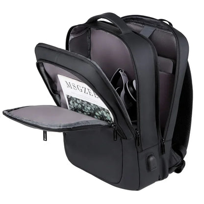 Men's Backpack Business Computer Bag Waterproof Durable USB Charging Interface Accommodate 15.6-inch Laptop for Student Travel