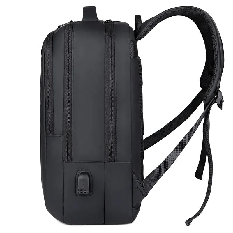 Men's Backpack Business Computer Bag Waterproof Durable USB Charging Interface Accommodate 15.6-inch Laptop for Student Travel