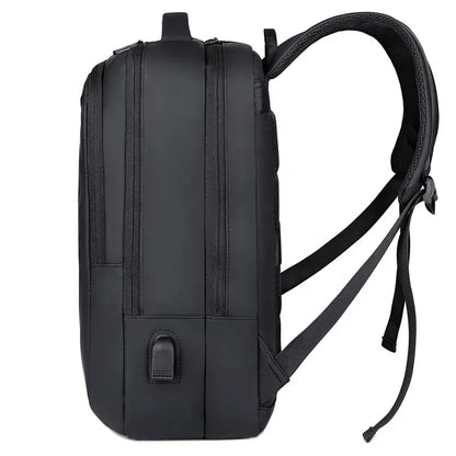 Men's Backpack Business Computer Bag Waterproof Durable USB Charging Interface Accommodate 15.6-inch Laptop for Student Travel