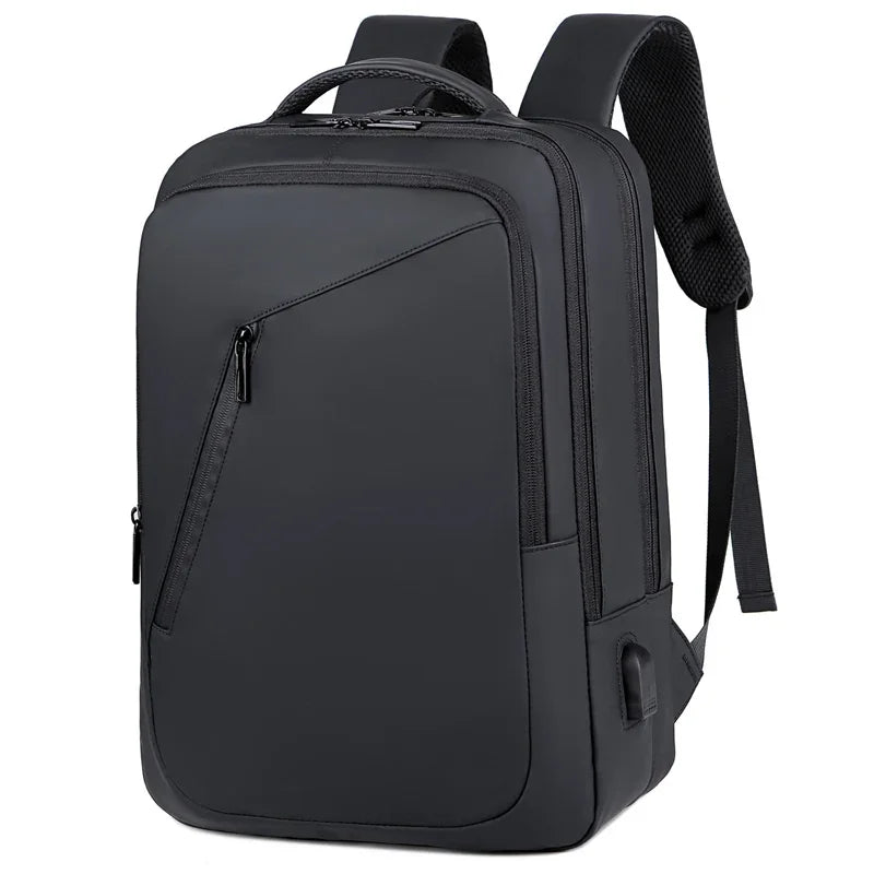 Men's Backpack Business Computer Bag Waterproof Durable USB Charging Interface Accommodate 15.6-inch Laptop for Student Travel