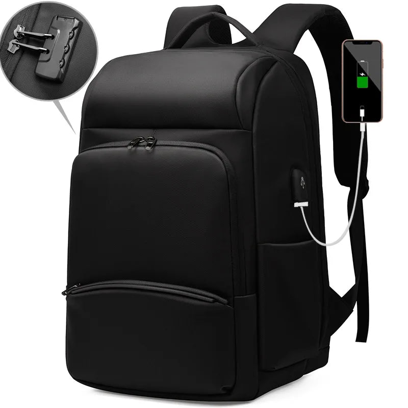 Men's Backpack High-capacity 17inch Laptop Backpack Anti-theft lock travel bag USB charging Backpack Business waterproof Mochila