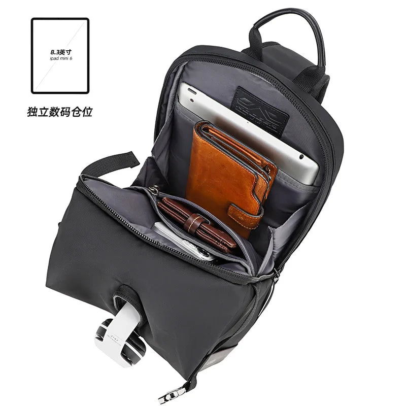 Men's Backpack High-quality Large Capacity Chest Bag Men's New Crossbody Bag Fashion Waterproof Outdoor Shoulder Bag Men's Bag