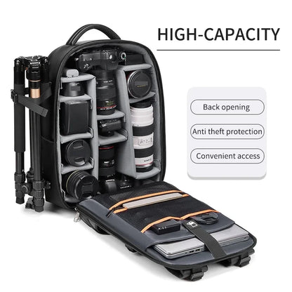Men's Backpack Professional SLR Camera for Canon Nikon Waterproof High Capacity Outdoor Camera Bag Travel Photography Video Bags