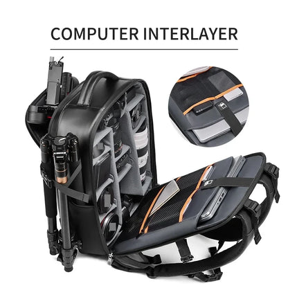 Men's Backpack Professional SLR Camera for Canon Nikon Waterproof High Capacity Outdoor Camera Bag Travel Photography Video Bags
