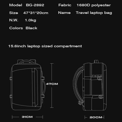 Men's Backpack Travel Business Large Capacity Man Backpacks School Expandable Bag 15.6 Laptop Backpack Male Waterproof BANGE