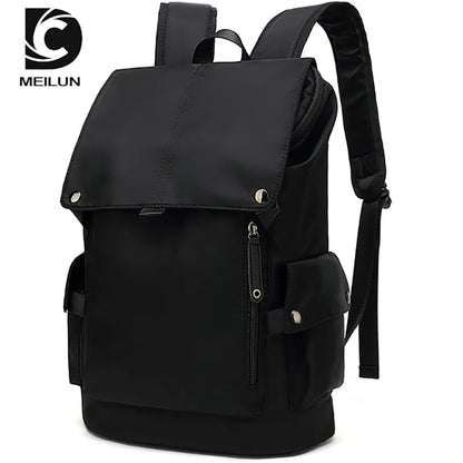 Men's Backpack USB Charge College Student 15.6 inch Laptop Notebook Schoolbag Simple Large-Capacity Travel Male Mochila Brand