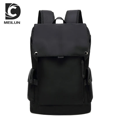 Men's Backpack USB Charge College Student 15.6 inch Laptop Notebook Schoolbag Simple Large-Capacity Travel Male Mochila Brand