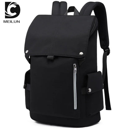 Men's Backpack USB Charge College Student 15.6 inch Laptop Notebook Schoolbag Simple Large-Capacity Travel Male Mochila Brand