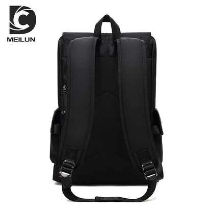 Men's Backpack USB Charge College Student 15.6 inch Laptop Notebook Schoolbag Simple Large-Capacity Travel Male Mochila Brand