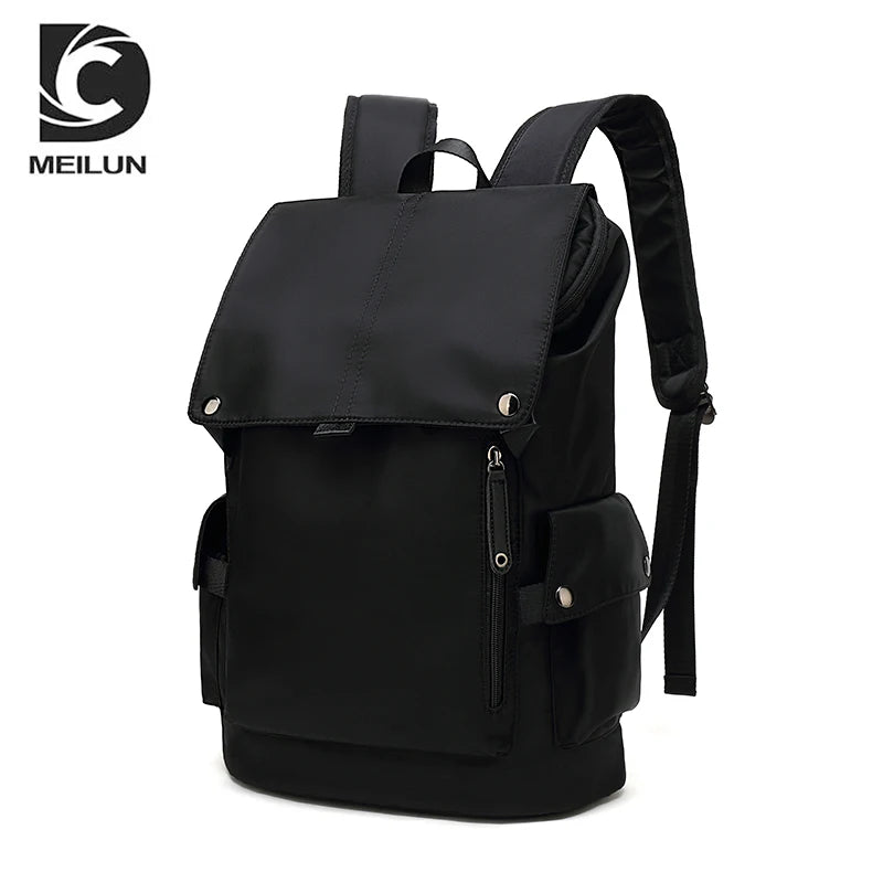 Men's Backpack USB Charge College Student 15.6 inch Laptop Notebook Schoolbag Simple Large-Capacity Travel Male Mochila Brand