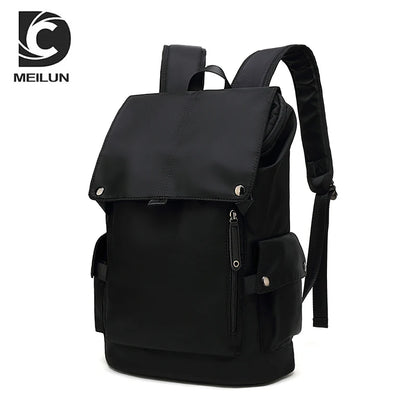 Men's Backpack USB Charge College Student 15.6 inch Laptop Notebook Schoolbag Simple Large-Capacity Travel Male Mochila Brand