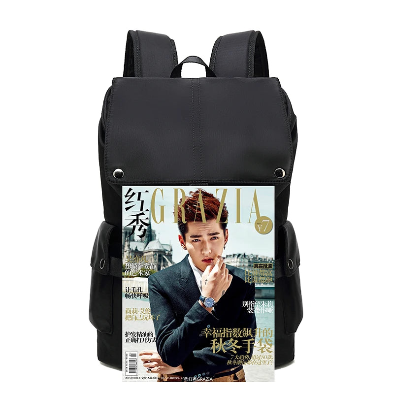 Men's Backpack USB Charge College Student 15.6 inch Laptop Notebook Schoolbag Simple Large-Capacity Travel Male Mochila Brand